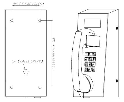 Wholesale Vandal Proof Digital LCD Telephones 2